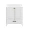 Merrick Lane Argos Single Sink Bathroom Vanity with Undermount Basin, Soft-Close Cabinet, Easy-Glide Drawer, and Carrara Marble Finish Countertop